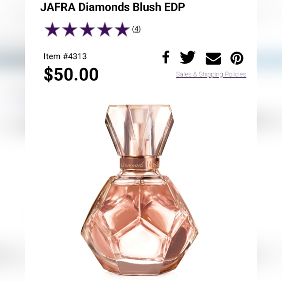 JAFRA diamond blush perfume 1.7fl.oz